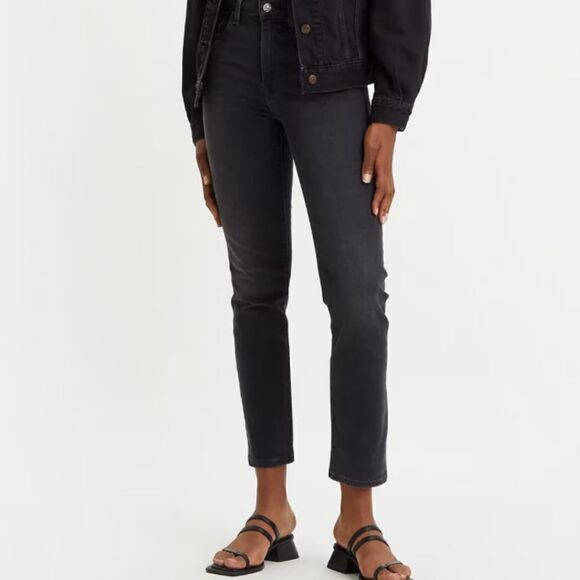 NWT LEVIS PREMIUM 724 HIGH-RISE STRAIGHT
CROPPED Sz 24 Black - Picture 9 of 16